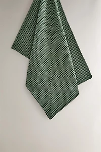 CHRISTMAS WAFFLE-KNIT COTTON KITCHEN TOWEL