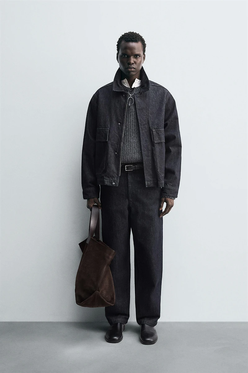 RELAXED FIT DENIM CHINO PANTS