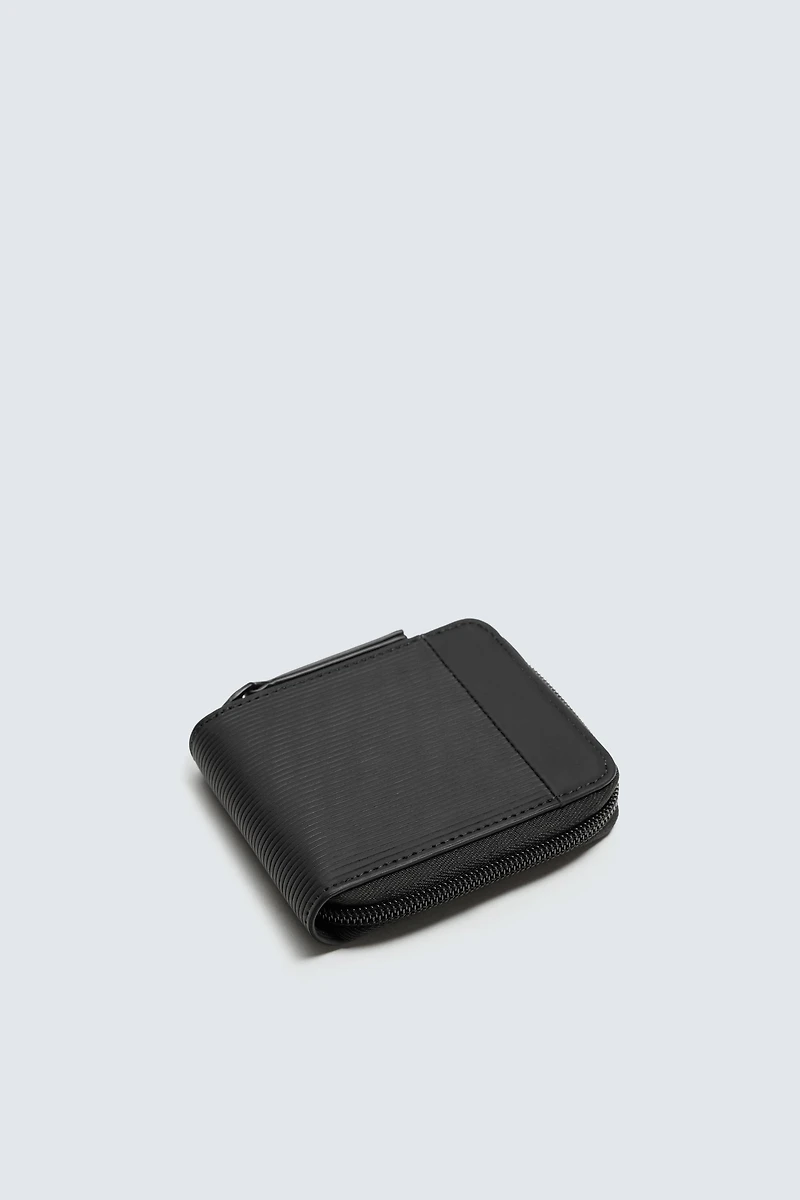 PORTEFEUILLE EFFET GOMME FERMETURE ÉCLAIR
