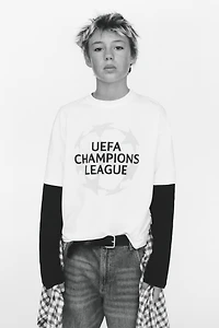 UEFA CHAMPIONS LEAGUE ® DOUBLE SLEEVE T-SHIRT