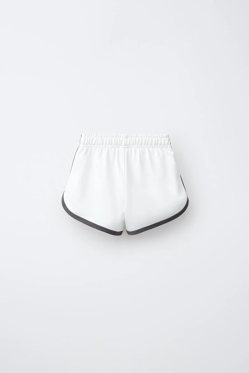 CONTRAST TEXT SHORTS