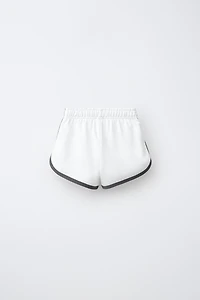 CONTRAST TEXT SHORTS
