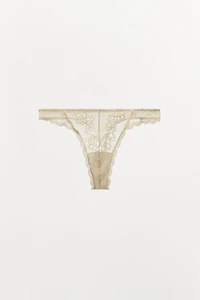 LACE MESH THONG
