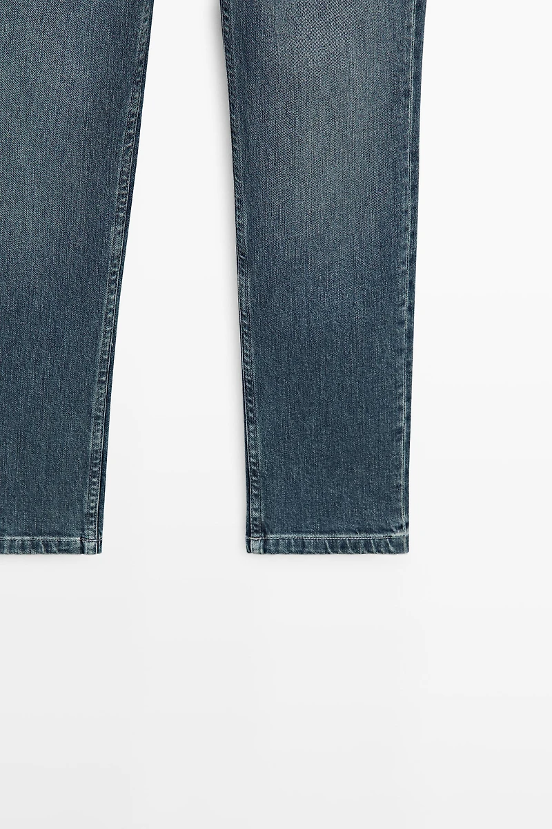 Mid-rise cropped slim fit jeans