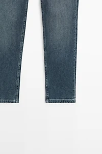 Mid-rise cropped slim fit jeans