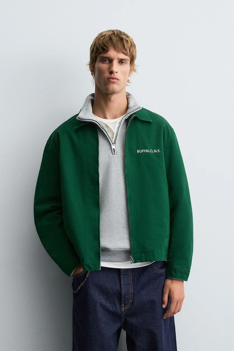 EMBROIDERED ZIP-UP JACKET