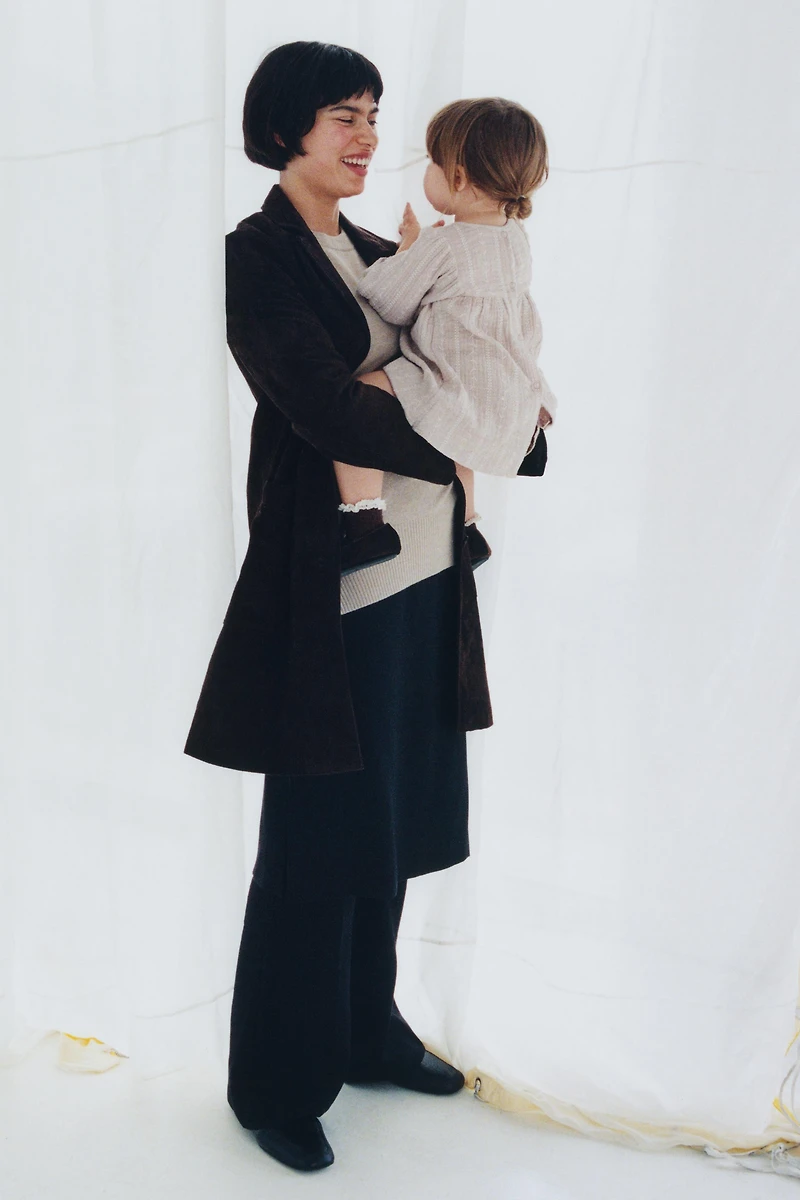 EMBROIDERED COTTON GAUZE DRESS AND PANTY SET