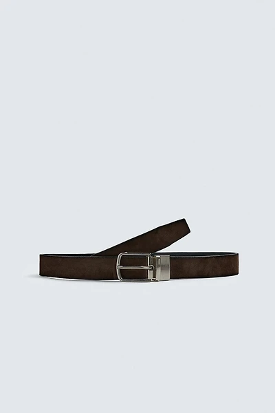 REVERSIBLE SPLIT LEATHER BELT