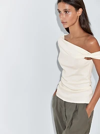 Draped top with knot detail