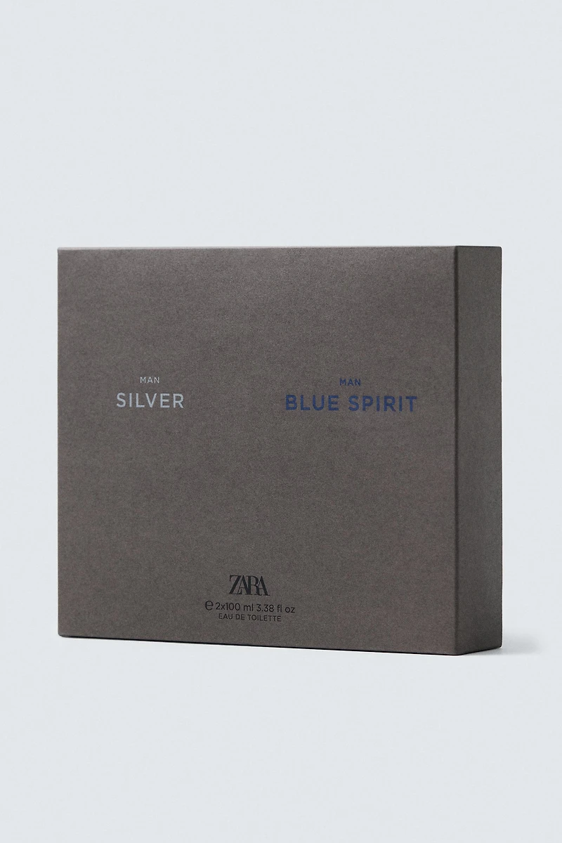 SILVER MAN + BLUE SPIRIT EDT 2X100ML (3.4 FL.OZ)
