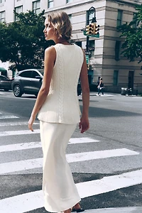SATIN MIDI SKIRT