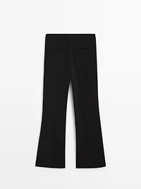 Pantalon en crêpe avec couture apparente