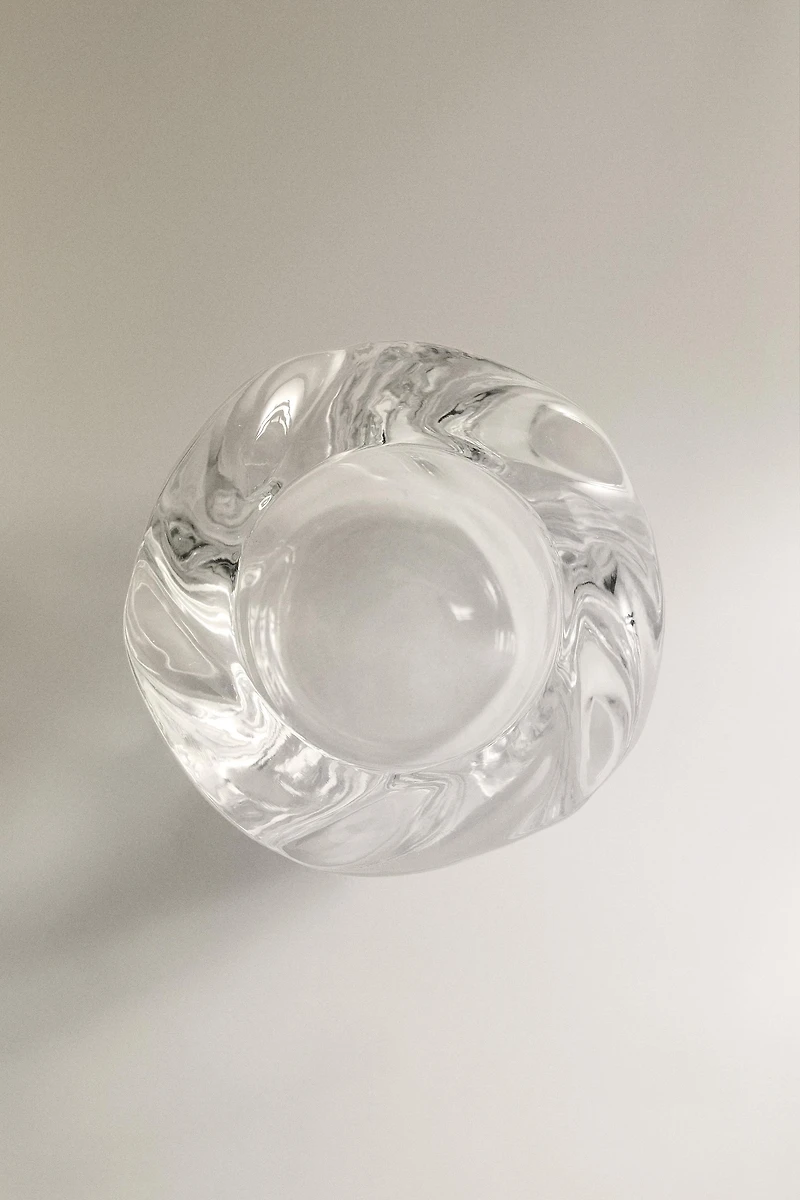 PORTE-BOUGIE VERRE ÉPAIS