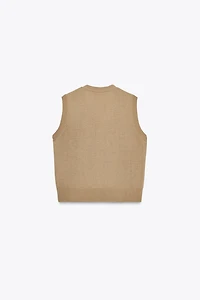 PLAIN KNIT VEST TOP