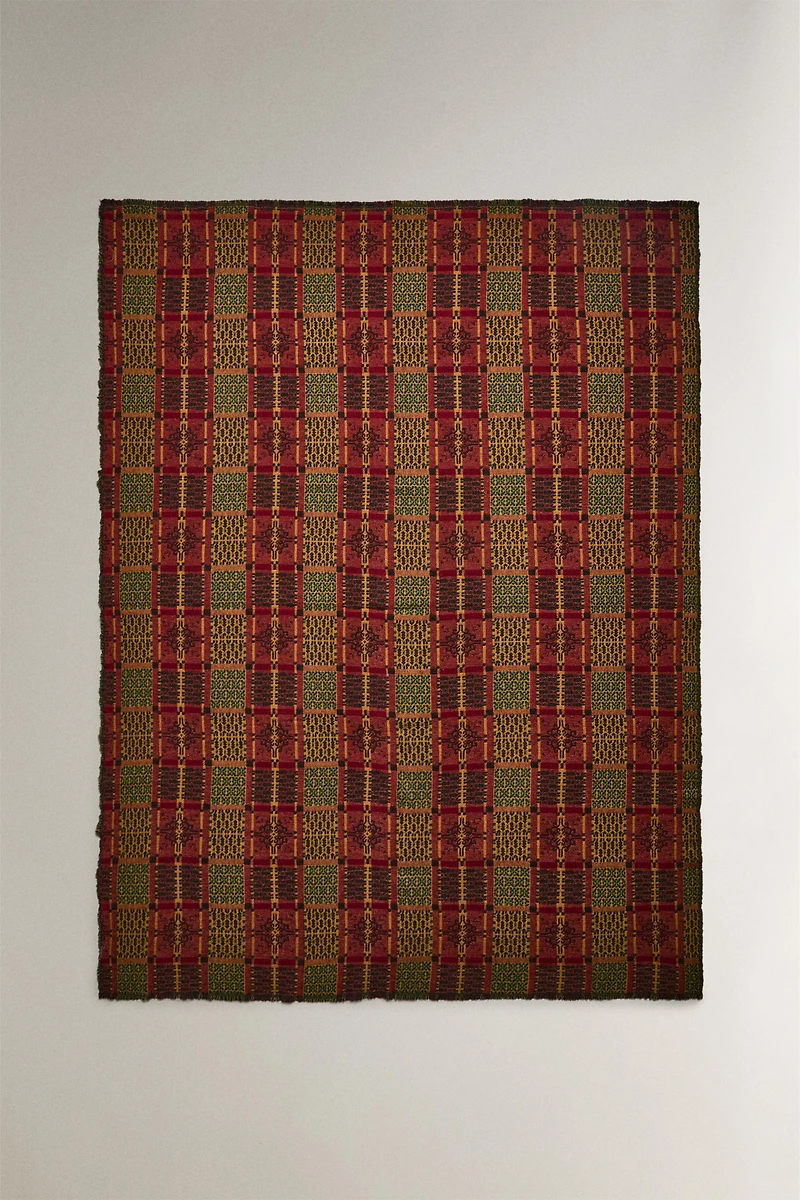 GEOMETRIC KNIT CHRISTMAS BLANKET