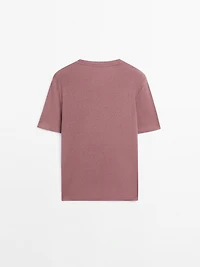 Short sleeve cotton blend T-shirt