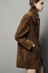 100% LEATHER LONG JACKET