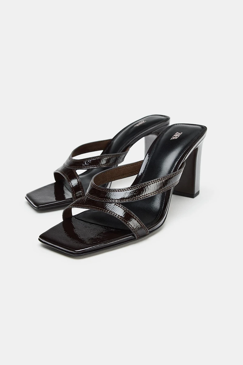 LEATHER STRAPPY HEELS