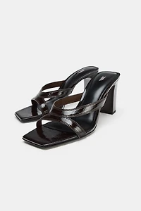 LEATHER STRAPPY HEELS