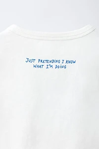 TEXT GRAPHIC T-SHIRT
