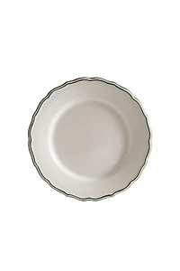 ASSIETTE PLATE FAÏENCE BORD CONTRASTÉ
