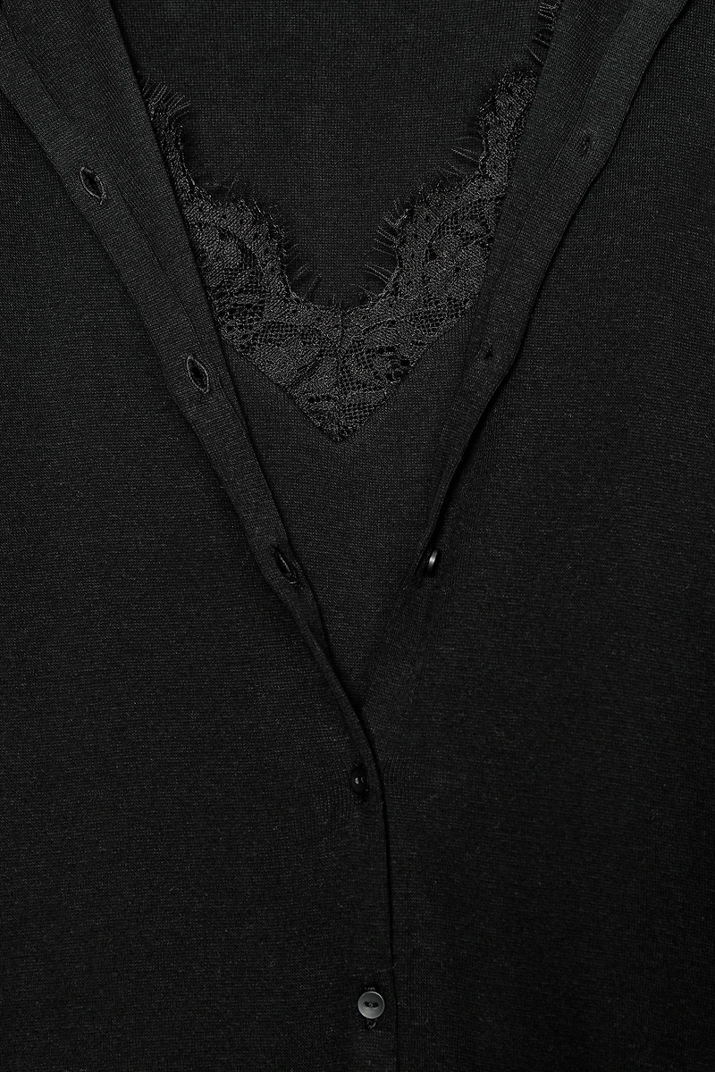 LACE COMBINATION JACKET TOP