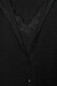 LACE COMBINATION JACKET TOP