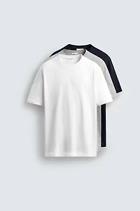 LOT DE 3 T-SHIRTS BASIC MEDIUM WEIGHT