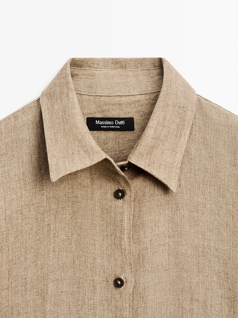 Chemisier chambray 100 % lin