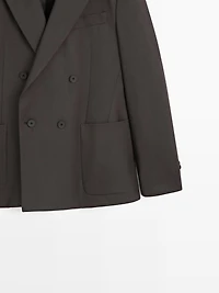 Suit blazer with notch lapel - LIMITED