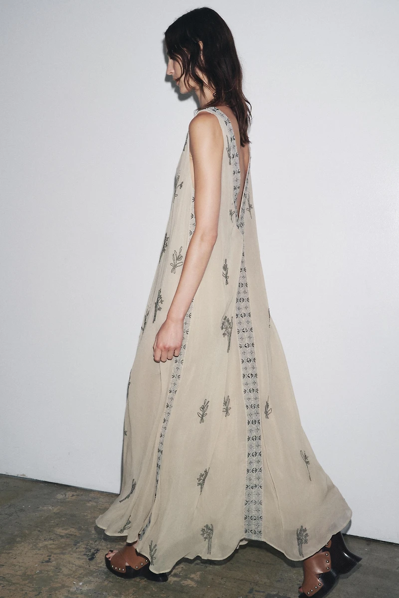 ZW COLLECTION BEADED EMBROIDERED DRESS