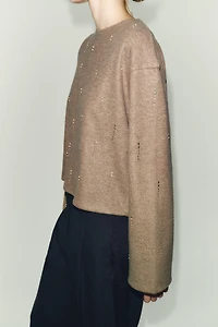 PULL CÔTELÉ BRILLANT