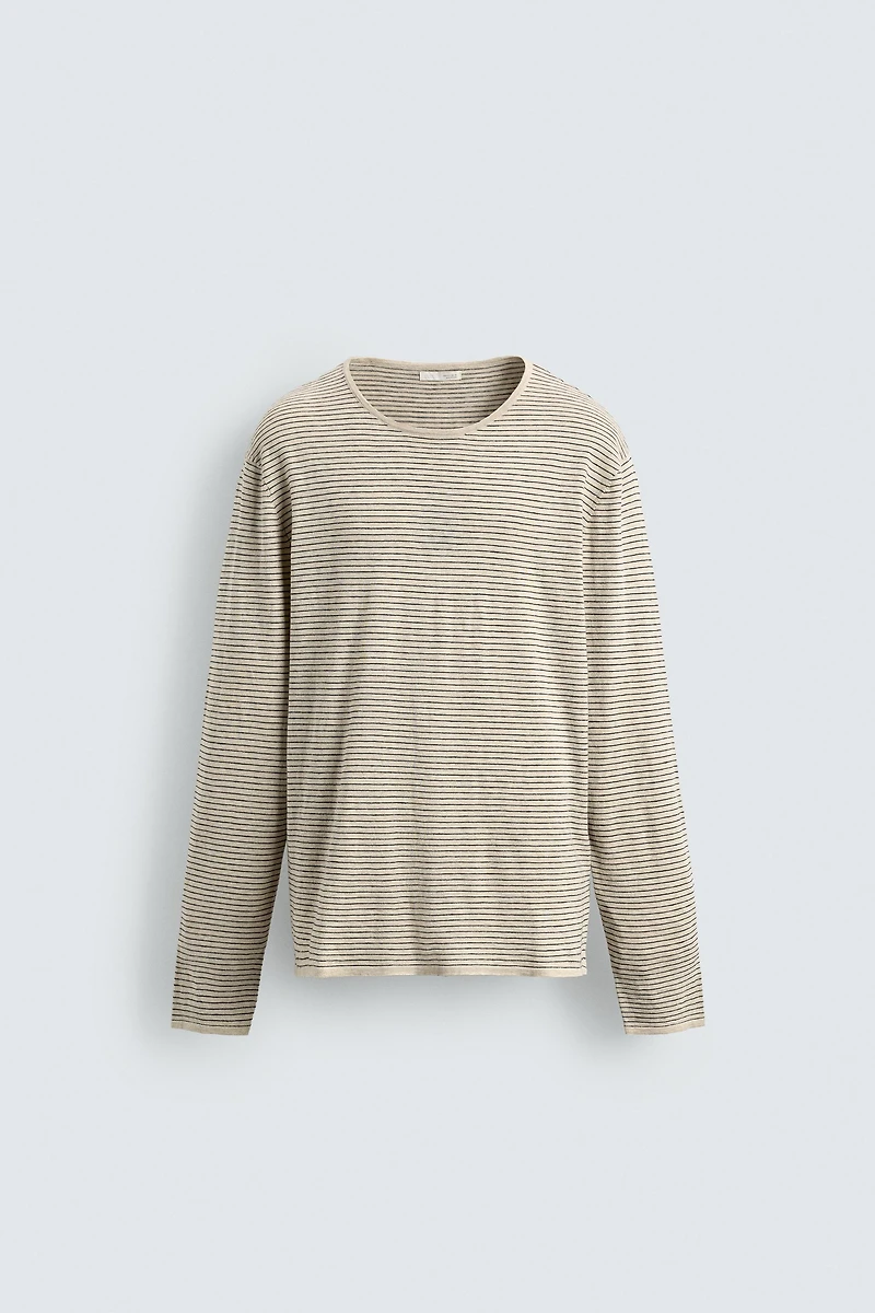 PULL RAYURES MÉLANGE COTON