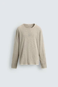 PULL RAYURES MÉLANGE COTON