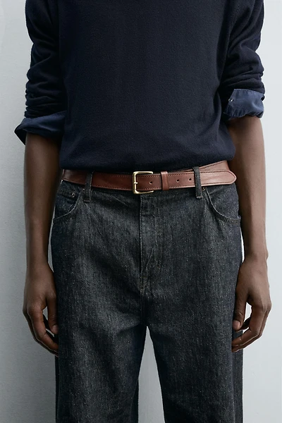 CEINTURE EN CUIR EFFET VINTAGE