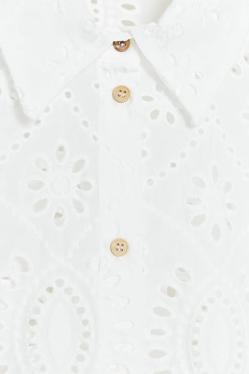 EYELET EMBROIDERY SHIRT
