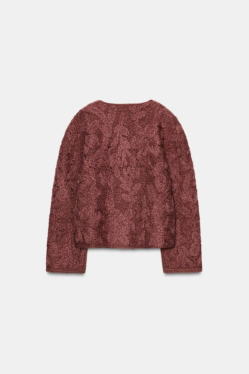 VESTE AVEC LAINE TRICOT MACRAMÉ