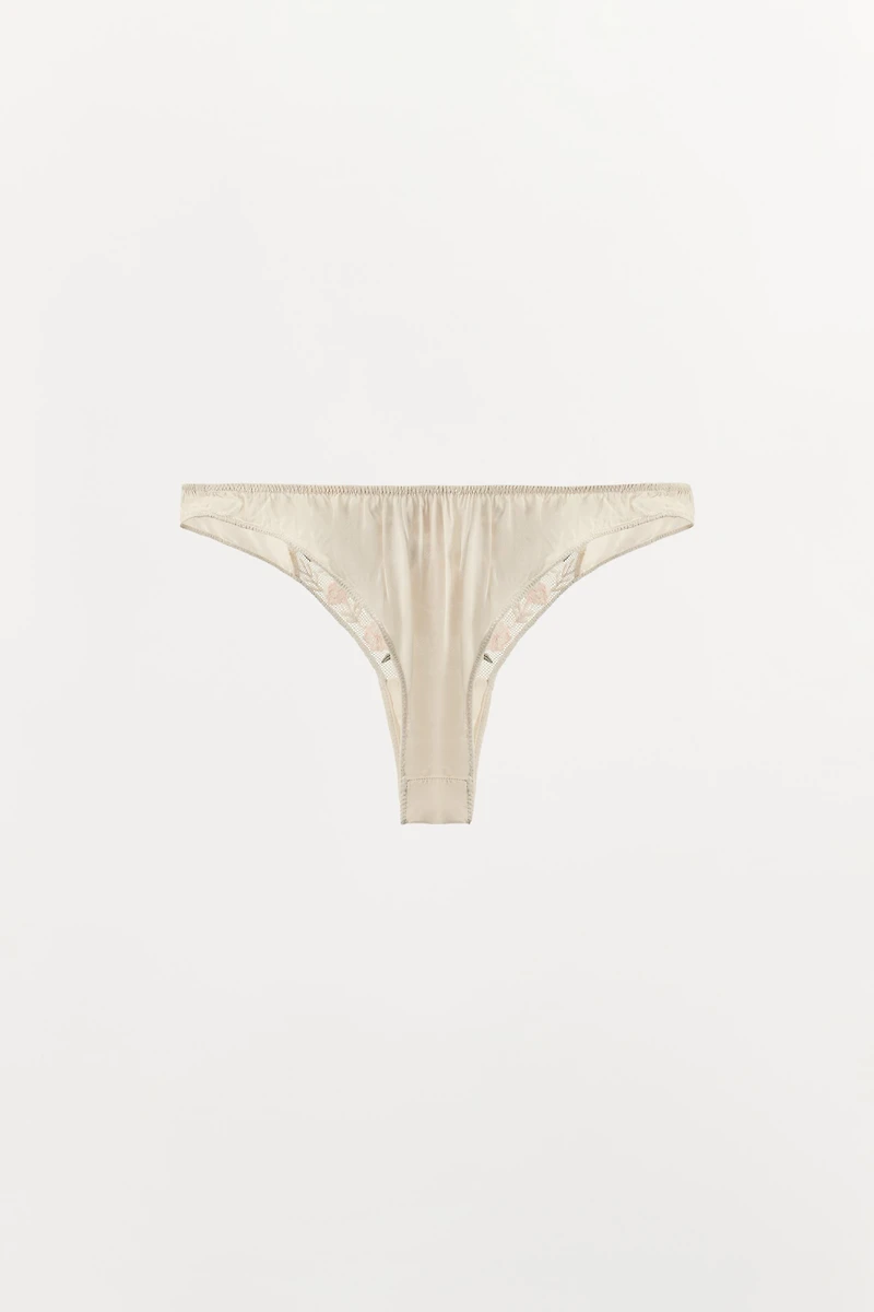 COMBINATION EMBROIDERED TULLE BEADED PANTIES