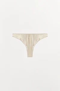 COMBINATION EMBROIDERED TULLE BEADED PANTIES
