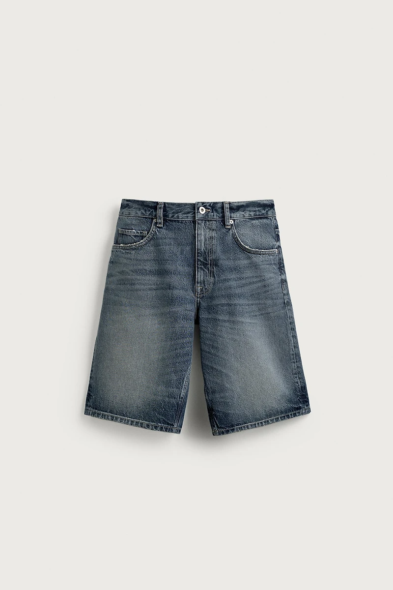 RELAXED FIT DENIM SHORTS