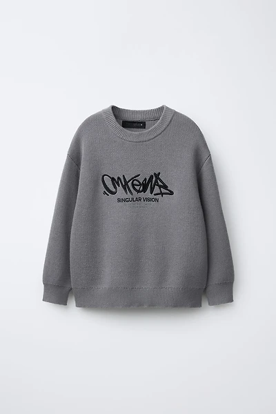 EMBROIDERED GRAFFITI KNIT JUMPER