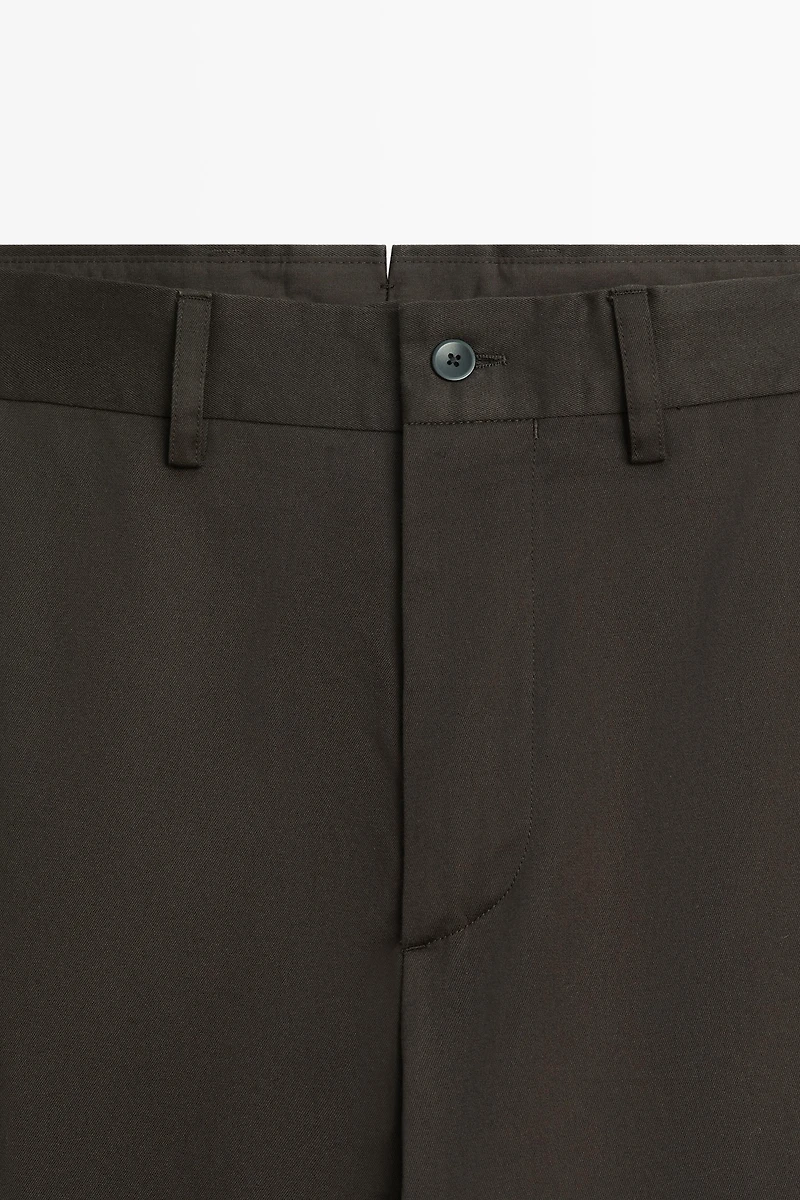100% cotton wide-leg pants