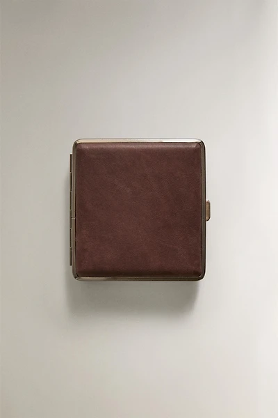 BROWN LEATHER CIGARETTE CASE