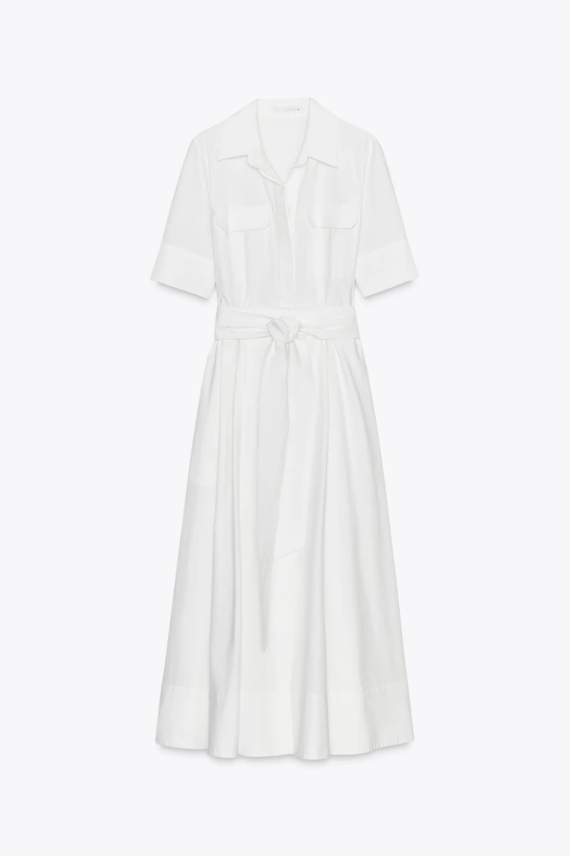 ZW COLLECTION POPLIN MIDI DRESS