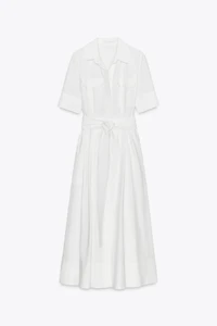 ZW COLLECTION POPLIN MIDI DRESS