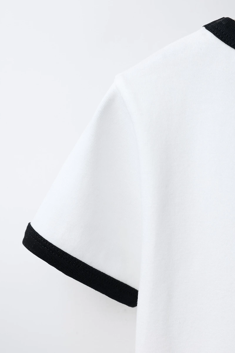 CONTRAST MICKEY AND MINNIE MOUSE © DISNEY T-SHIRT