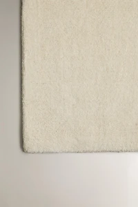 PLAIN WOOL COTTON AREA RUG