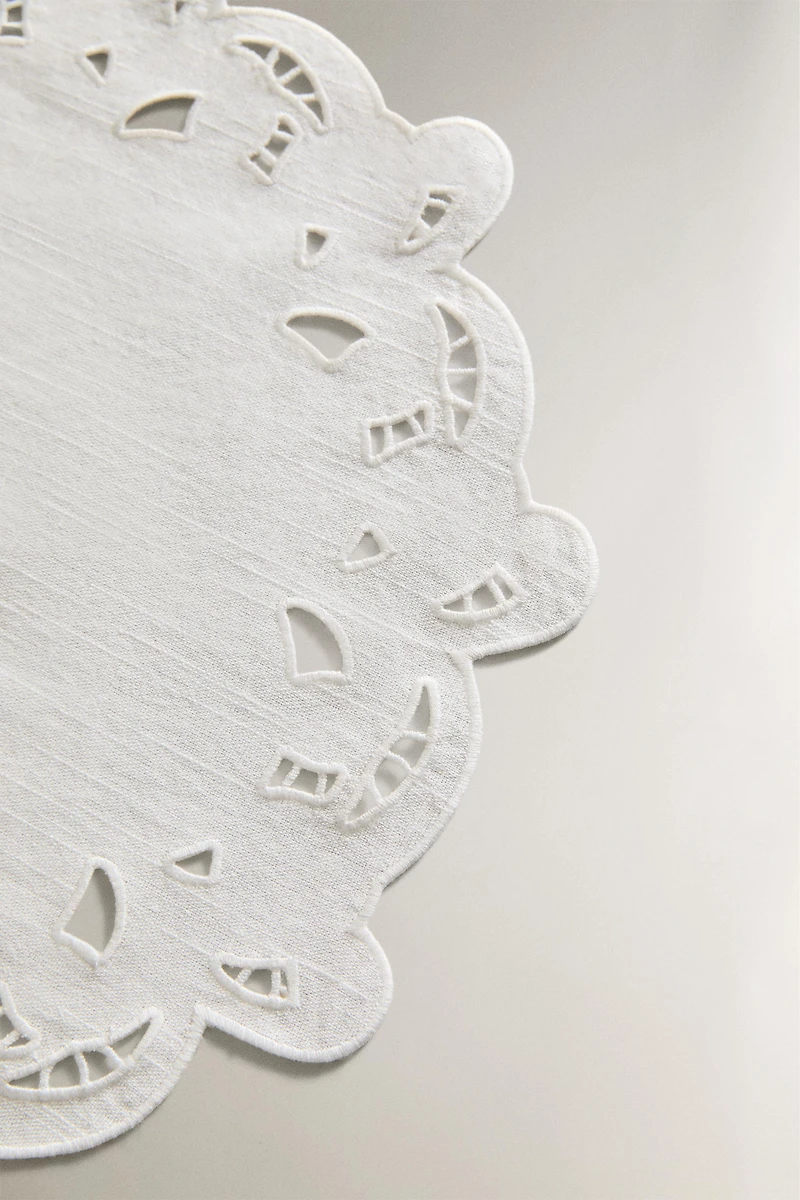 EMBROIDERED PERFORATED PLACEMAT