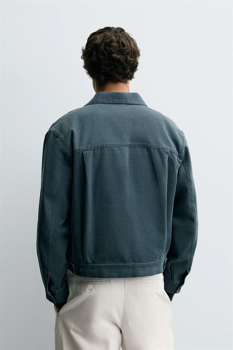 WASHED CROPPED FIT JACKET