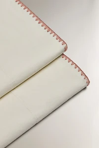 DRAP DE DESSUS ENFANT COTON POINT COQUILLE